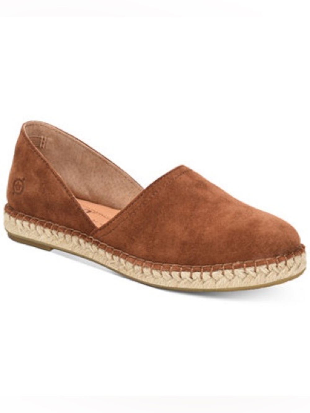 Born Stich Suede Leather Espadrilles Flats In Tobacco Rust Size 6.5